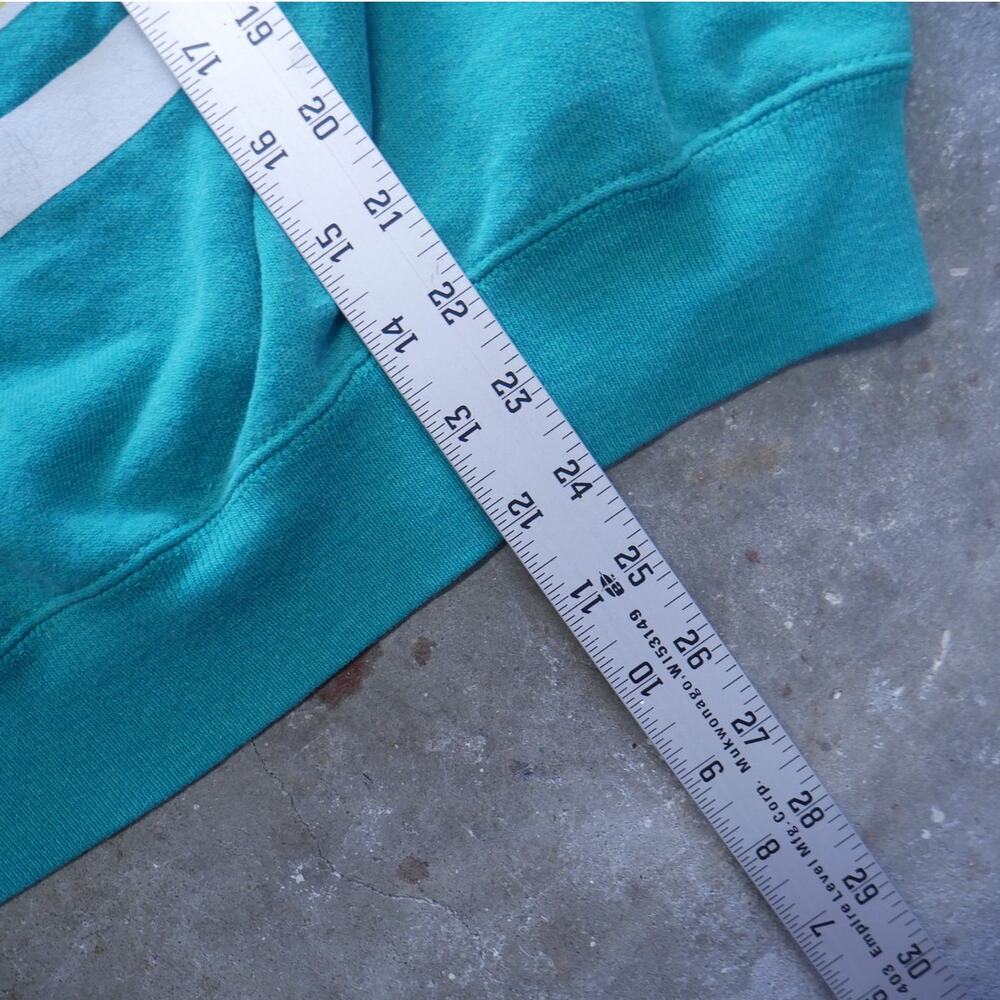 Vintage 90s Hanes Paris Sport Club Teal Crewneck Made In USA Womens Size XL - Picture 5 of 8